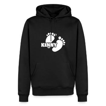 Geschenk für Kenny - Männer Premium Bio Hoodie - Schwarz - Vorne - Nico (187cm)