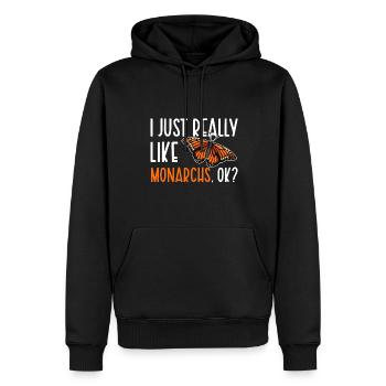 Monarchfalter Amerikanischer Monarch Schmetterling - Männer Premium Bio Hoodie - Schwarz - Vorne - Nico (187cm)