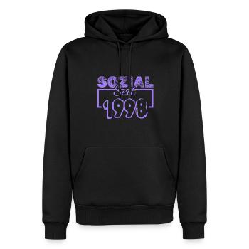 Jahr 1998 - Männer Premium Bio Hoodie - Schwarz - Vorne - Nico (187cm)