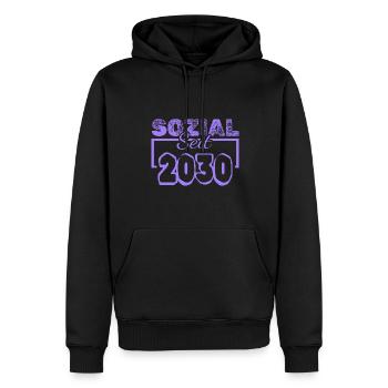 Sozialarbeiter 2030 - Männer Premium Bio Hoodie - Schwarz - Vorne - Nico (187cm)