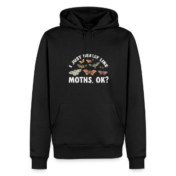 Motten Insektensammler Entomologe - Männer Premium Bio Hoodie - Schwarz - Vorne - Nico (187cm)