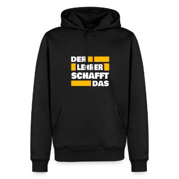 Geschenk für Lehrer - Männer Premium Bio Hoodie - Schwarz - Vorne - Nico (187cm)