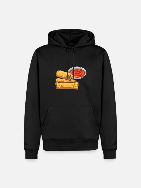 Loempia Filipijns eten Filipijnen - Mannen Premium Bio hoodie - zwart