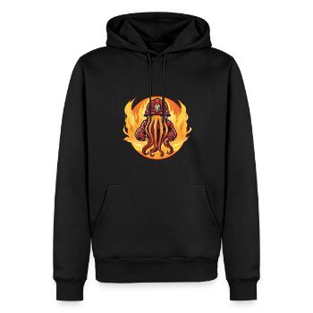 Méduse des pompiers - Sweat à capuche Premium bio Homme - noir - Devant - Nico (187cm)