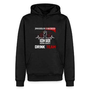 Junggesellenabschied Bier Drink Team Party Saufen - Männer Premium Bio Hoodie - Schwarz - Vorne - Nico (187cm)