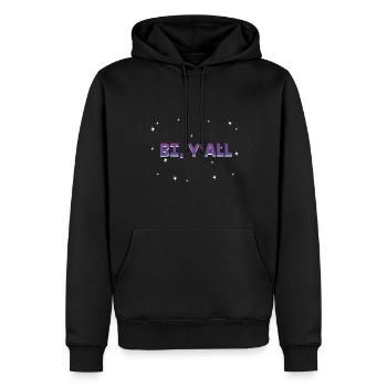 Bi Y’all Bisexual Dictons Bi Pride Citations LGBTQ - Sweat à capuche Premium bio Homme - noir - Devant - Nico (187cm)