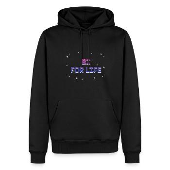 Bi for Life Bisexual LGBTQ Bi Pride LGBT Gay - Men’s Premium Organic Hoodie - black - Front - Nico (187cm)