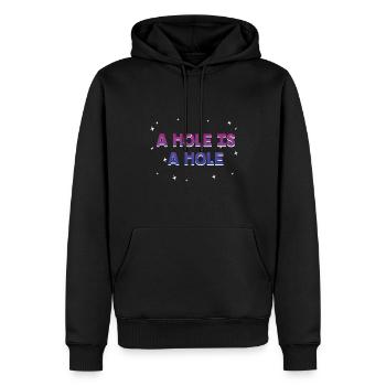 Un trou est un trou Bisexuel Adulte Humour Bi Coquin - Sweat à capuche Premium bio Homme - noir - Devant - Nico (187cm)