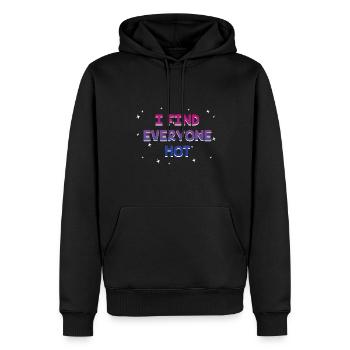 Je trouve tout le monde bisexuel chaud dictons bi citations - Sweat à capuche Premium bio Homme - noir - Devant - Nico (187cm)