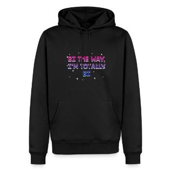 Bi comme je suis totalement bi bisexuel LGBTQ Bi Pride - Sweat à capuche Premium bio Homme - noir - Devant - Nico (187cm)