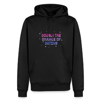 Double the Chance of Dating Bisexual Single Bi - Männer Premium Bio Hoodie - Schwarz - Vorne - Nico (187cm)