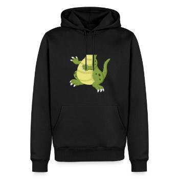 Costume de reptile de reptile lézard - Sweat à capuche Premium bio Homme - noir - Devant - Nico (187cm)