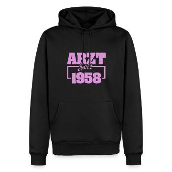 Dermatologe 1958 - Männer Premium Bio Hoodie - Schwarz - Vorne - Nico (187cm)