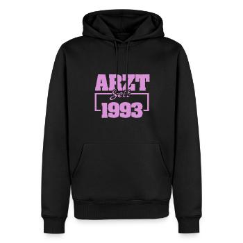 1993 - Männer Premium Bio Hoodie - Schwarz - Vorne - Nico (187cm)