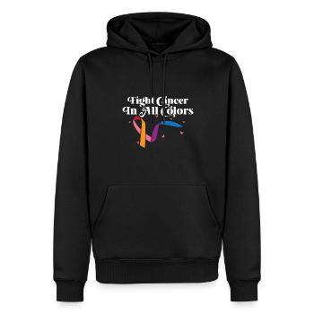 Support Cancer Awareness Month Fight Cancer In - Männer Premium Bio Hoodie - Schwarz - Vorne - Nico (187cm)