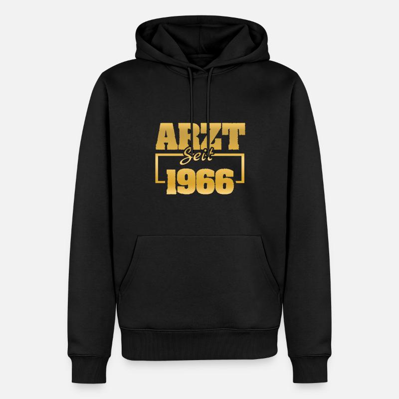 1966 - Männer Premium Bio Hoodie - Schwarz