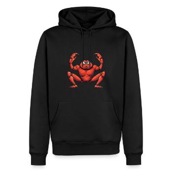 Krabben Yoga / Yogi Krabbe - Männer Premium Bio Hoodie - Schwarz - Vorne - Nico (187cm)