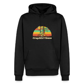 CraySEA Views Beach Été Océan Tropical - Sweat à capuche Premium bio Homme - noir - Devant - Nico (187cm)