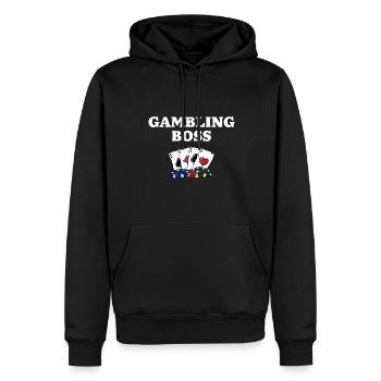 Jeu Boss Casino Poker Gaming Place Poker - Sweat à capuche Premium bio Homme - noir - Devant - Nico (187cm)