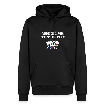 Wheel Me to the Pot Gambler Poker Gambling Poker - Sweat à capuche Premium bio Homme - noir - Devant - Nico (187cm)