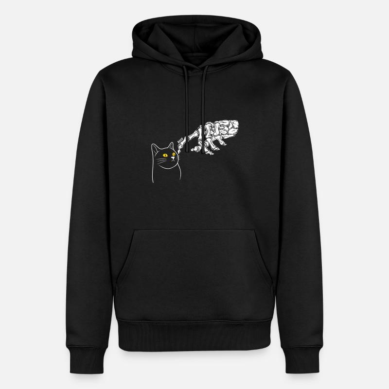 Sorcière chat d’Halloween - Sweat à capuche Premium bio Homme - noir