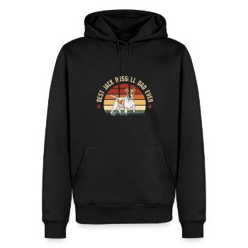 Jack Russell Terrier - Men’s Premium Organic Hoodie - black - Front - Nico (187cm)