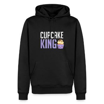 Cupcake King Baking Baker Pâtissier Chef Homme - Sweat à capuche Premium bio Homme - noir - Devant - Nico (187cm)