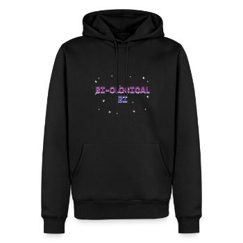 Biologique Bi Bisexuel Motivation Citation Bi Pride - Sweat à capuche Premium bio Homme - noir - Devant - Nico (187cm)