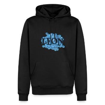 Vorname Leon - Männer Premium Bio Hoodie - Schwarz - Vorne - Nico (187cm)