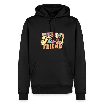 Somebody's Feral Friend Funny Friends Pun Groovy - Männer Premium Bio Hoodie - Schwarz - Vorne - Nico (187cm)