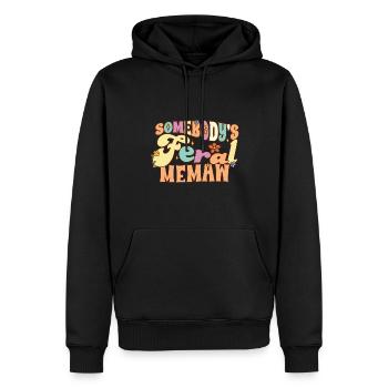 Quelqu’un Feral Memaw Grand-mère Famille Groovy - Sweat à capuche Premium bio Homme - noir - Devant - Nico (187cm)