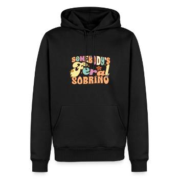 Famille de neveu espagnol sauvage Sobrino de quelqu’un - Sweat à capuche Premium bio Homme - noir - Devant - Nico (187cm)