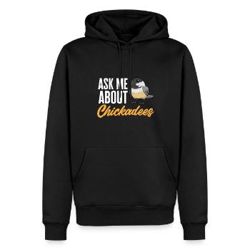 Observation des oiseaux mésanges - Sweat à capuche Premium bio Homme - noir - Devant - Nico (187cm)
