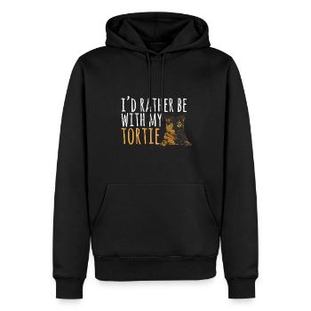 Schildpatt Katze Tortoiseshell Cat Tortie - Männer Premium Bio Hoodie - Schwarz - Vorne - Nico (187cm)