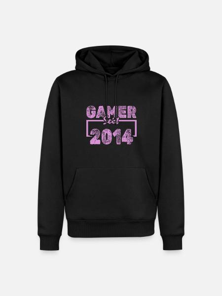 Jahr 2014 - Männer Premium Bio Hoodie - Schwarz