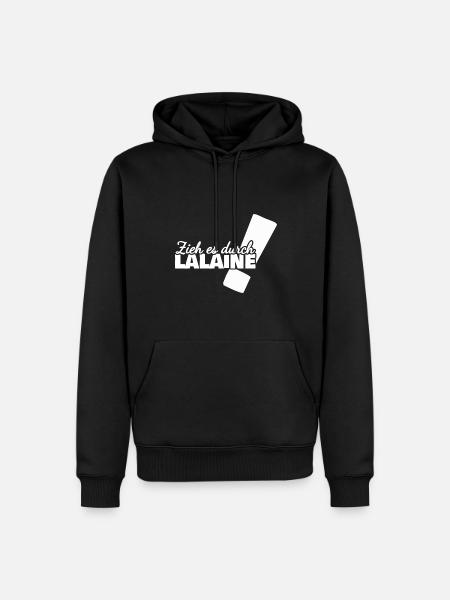 Aufgeben Lalaine - Männer Premium Bio Hoodie - Schwarz