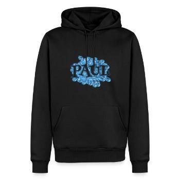 Wassertropfen Name Paul - Männer Premium Bio Hoodie - Schwarz - Vorne - Nico (187cm)