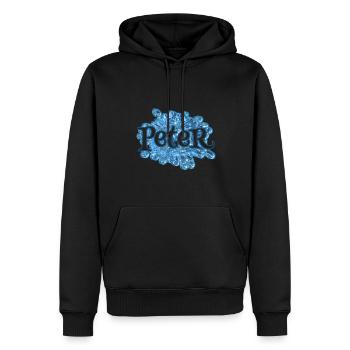 Gift for Peter - Men’s Premium Organic Hoodie - black - Front - Nico (187cm)