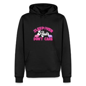 Soirée pyjama pyjama soirée pyjama - Sweat à capuche Premium bio Homme - noir - Devant - Nico (187cm)