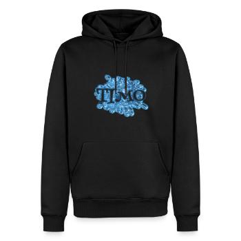 timo timo - Männer Premium Bio Hoodie - Schwarz - Vorne - Nico (187cm)