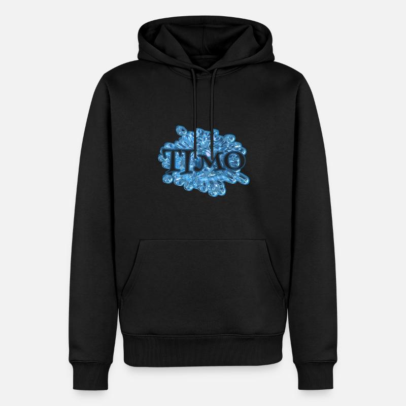 timo timo - Männer Premium Bio Hoodie - Schwarz