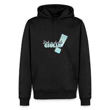 Giulia als Vorname - Männer Premium Bio Hoodie - Schwarz - Vorne - Nico (187cm)