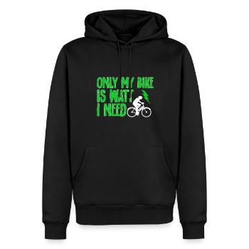 Vélo électrique Vélo Biker E-Bike - Sweat à capuche Premium bio Homme - noir - Devant - Nico (187cm)
