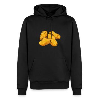 Chicken Nugget Liebhaber Chicken Nuggets - Männer Premium Bio Hoodie - Schwarz - Vorne - Nico (187cm)