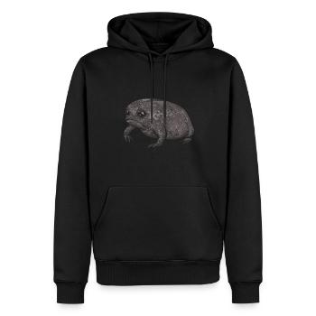 Schwarzer Regenfrosch Breviceps Fuscus Frosch - Männer Premium Bio Hoodie - Schwarz - Vorne - Nico (187cm)