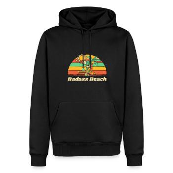 Badass Beach Summer Vacation Tropical Trip Ocean - Männer Premium Bio Hoodie - Schwarz - Vorne - Nico (187cm)