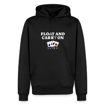 Float and Carry On Poker Sayings Poker Player - Männer Premium Bio Hoodie - Schwarz - Vorne - Nico (187cm)