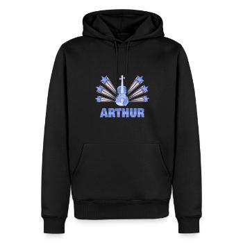 Geschenk für Arthur - Männer Premium Bio Hoodie - Schwarz - Vorne - Nico (187cm)