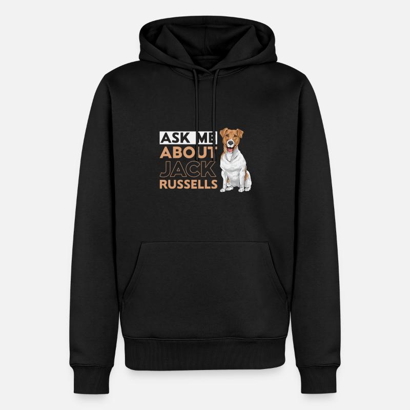Jack Russell Terrier - Sweat à capuche Premium bio Homme - noir