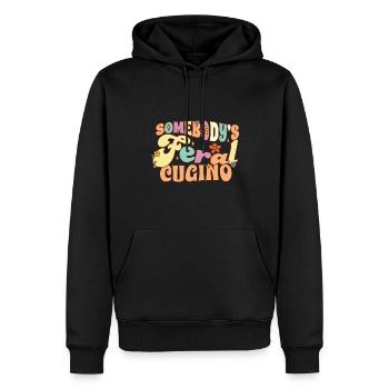 Quelqu’un Feral Cugino Cousin Italien Sauvage - Sweat à capuche Premium bio Homme - noir - Devant - Nico (187cm)